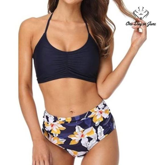 Charmleaks High Waist Halter Bikini Swimsuit Size M - Picture 1 of 4